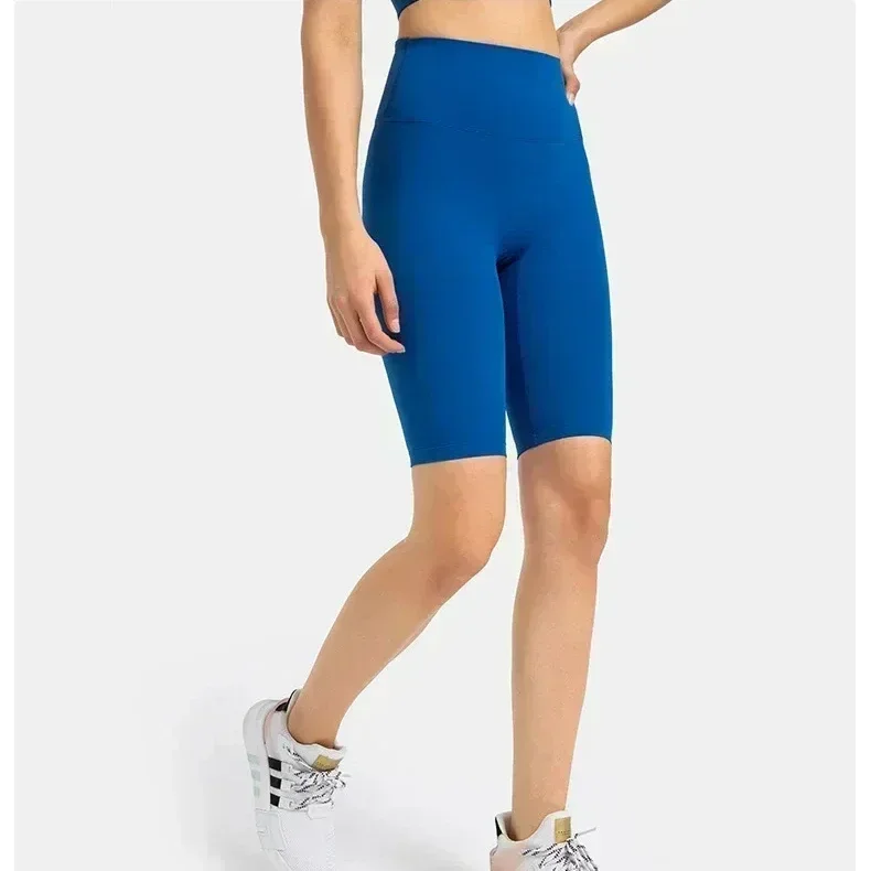 Lemon High Waist Workout Shorts With Hidden Pocket Super Stretchy Athletic Gym Wear For Women Soft Fitness Yoga Biker Shorts
