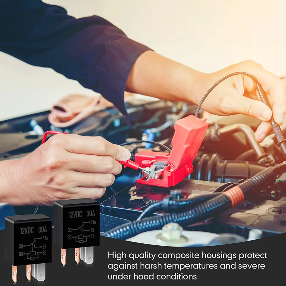 مرحل مقاوم للماء مع مقبس تسخير ، أسلوب بوش ، قارب سيارة وسلك دراجة نارية ، 5Pin ، 12V ، العاصمة 40 أمبير ، 30 أمبير ، 18 ، 14 سلك AWG ، 5 عبوات
