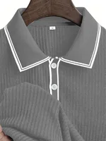 Nouveau Polo homme chemise à manches courtes couleur unie pour hommes d'affaires décontracté et à la mode été nouveau Polo à manches courtes pour hommes 6
