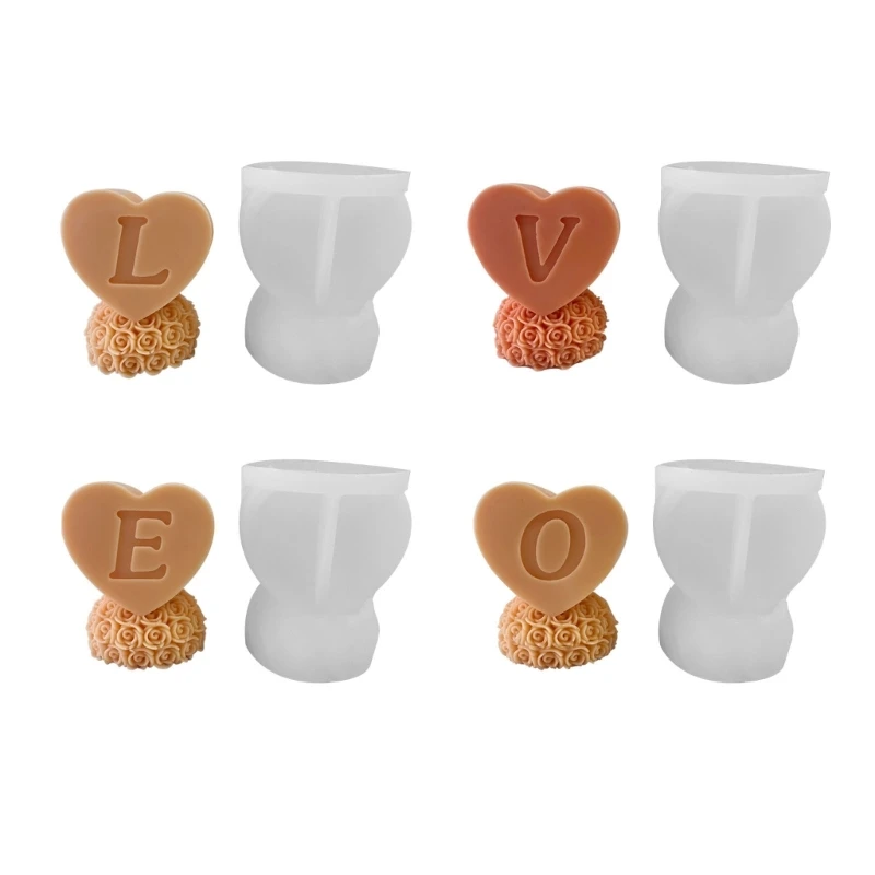 

Rose Love Letter Silicone Mold Epoxy Resin Mold DIY Crafts Mold DIY Scented Handmade-Soap Tool Easy Clean