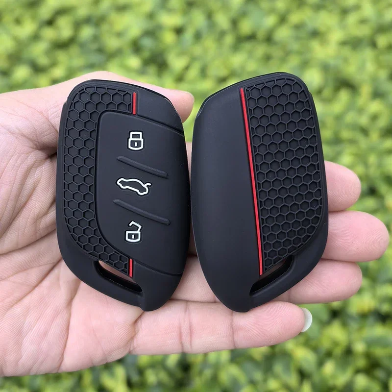 Key Case Cover 3 Buttons Silicone Car Key Cover Case Fob For MG 4 Mg4 Ev MG HS GT ZS EV ZX MG5 MG6 For Roewe RX3 RX5 RX8 ERX5 I6 I5