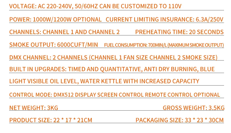 DJ Disco 1000W 1200W Haze Machine Party Mist Haze Smoke Machine Water-Based Fog