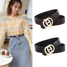 

Belt Lady Pure Cow Black Fashion Simple Belt Women's Thin Leather Pants with Skirt Popularity