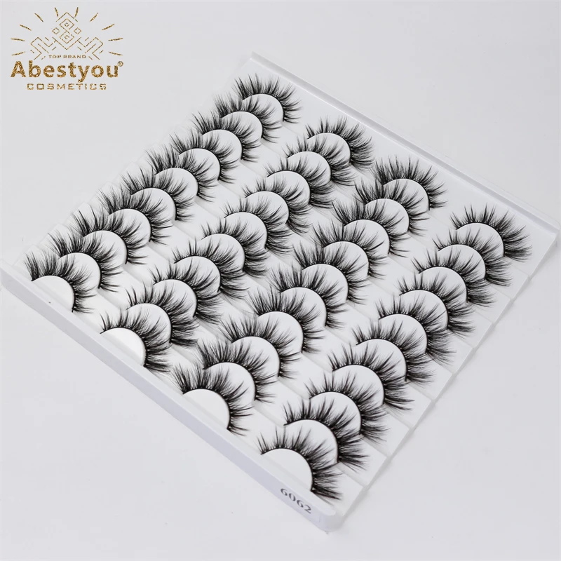 Abestyou 20 пар 13 мм норковые ресницы искусственные ресницы для манги Wowangel профессиональные ресницы для подъема ресниц