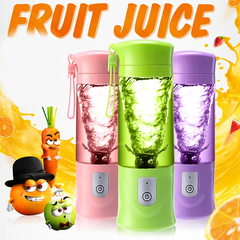 Electric Juicer Household Fast Speed Blender Cup Traveling Fitness Portable Cordless Juice Maker Kitchen Gadget Purple 3