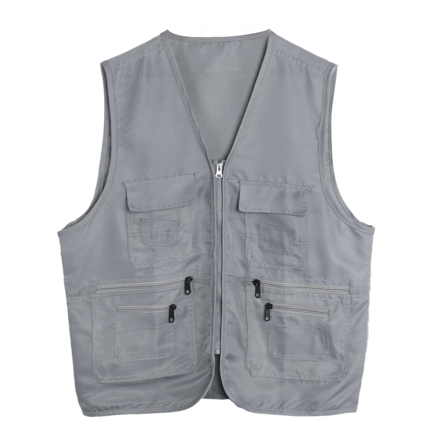 

Men's Multi Sleeveless Pocket Windproof Travelers Fishing Photography Director Casual Outdoor Vest Fashion Jacket Waistcoat