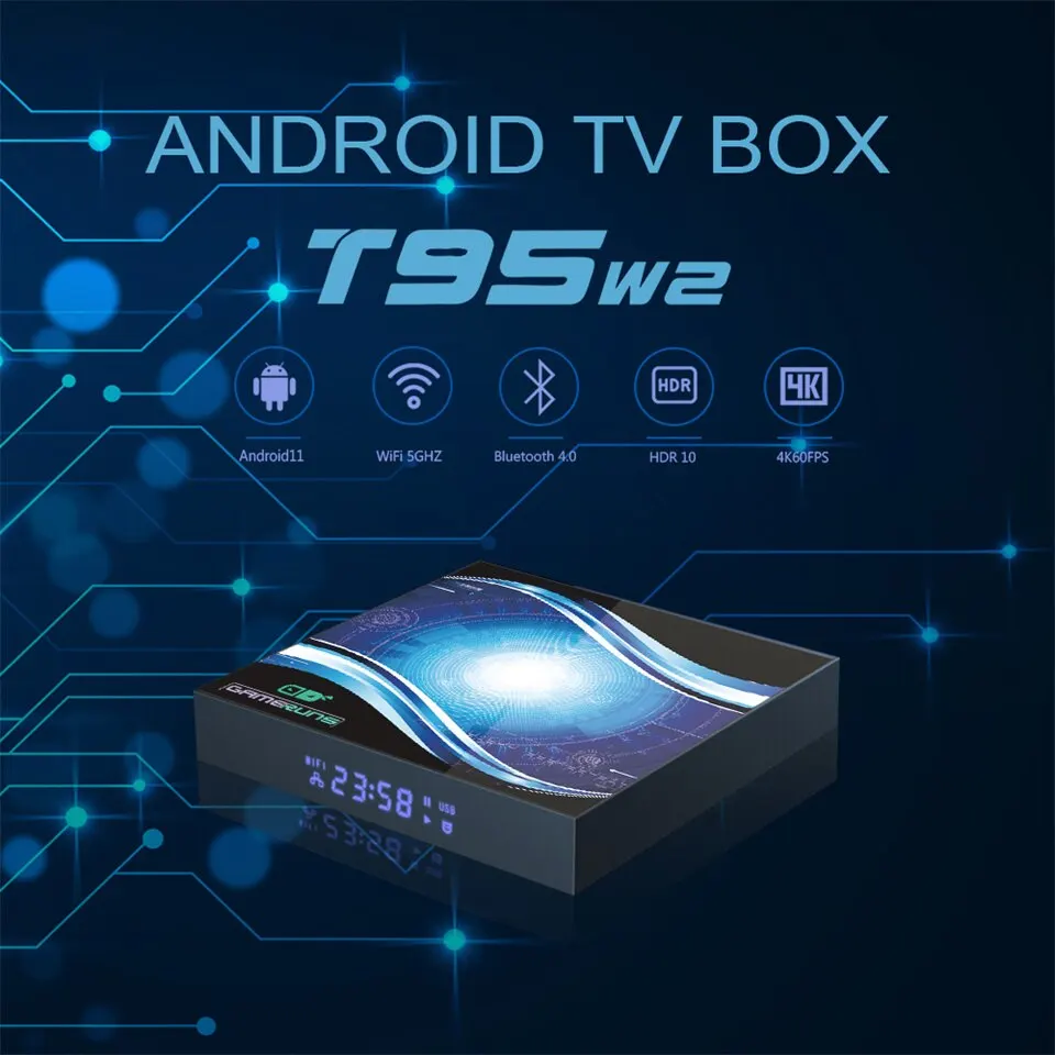 Android TV Box, Smart TV Box Android 12.5 Ultra 4K HDR 2.4G 5G Dual Band  WiFi Smart Streaming Media Player Bluetooth 5.2 Quad-Core 64 Bits Support