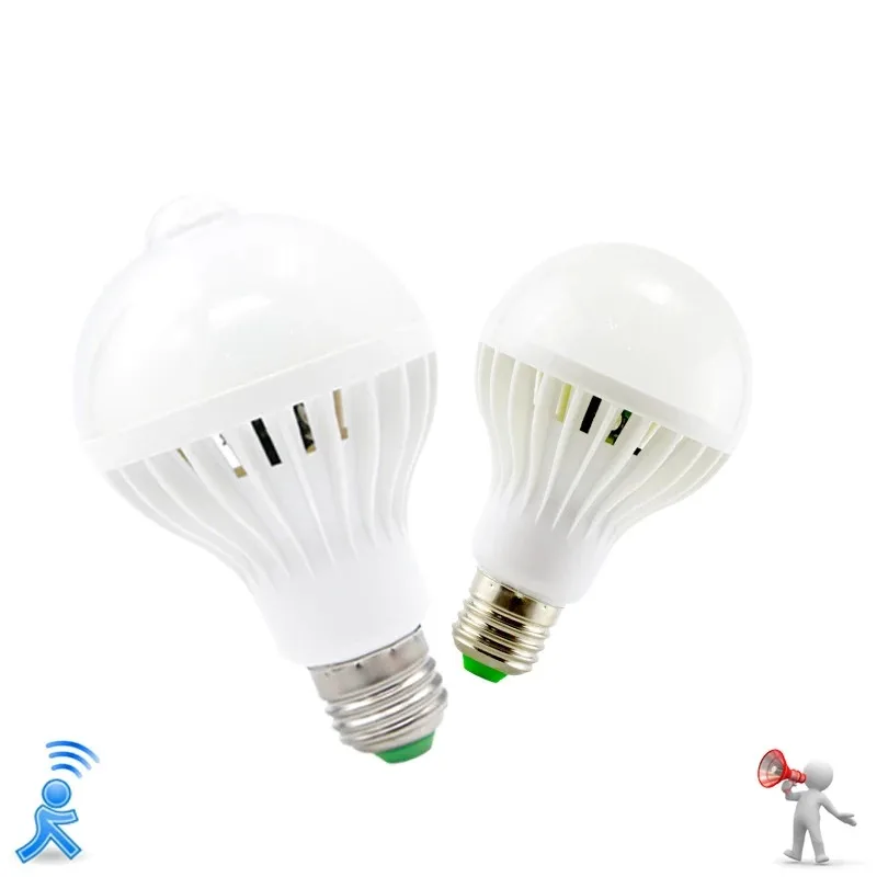 

LED PIR Motion Sensor Lamp E27 220V 7W 9W 12W 15W Automatic ON/OFF LED Bulb Light Sensitive Human Body Movement Detector Lights