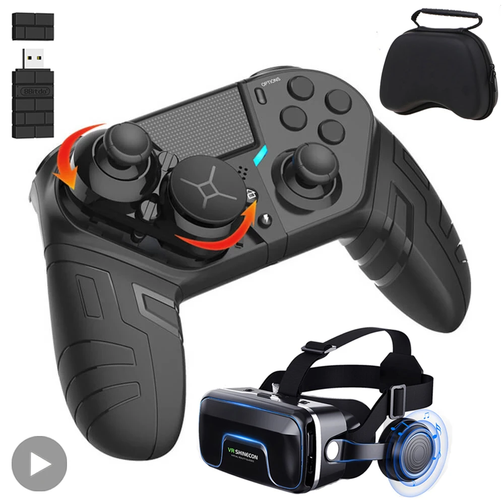 Controle para ps4 ps3 ps playstation 4 3 pc android telefone celular controlador sem fio bluetooth gamepad joystick jogo gatilho