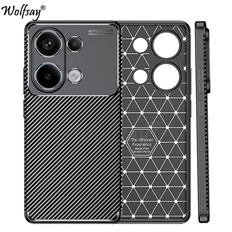 Per Xiaomi Poco M6 Pro Case Bumper Anti-Knock Soft Silicone Cover Posteriore In Fibra Di Carbonio Per Poco M6 X6 Pro Case Per Poco M6 Pro Case