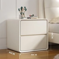 Table de chevet moderne à 2 niveaux, rangement pour chambre à coucher, maison, tiroir en bois massif, meubles de chambre à coucher au Design esthétique 5