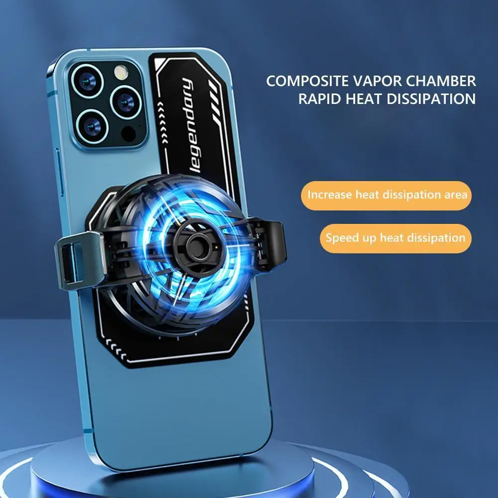Mobile Phone Cooling Plate Expend Cooling Area Radiating Sticker for PUBG Game Compatible Magnetic/ Back-clip for Cell Phone