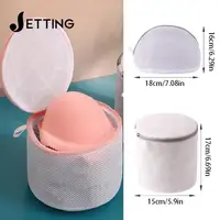 Printed Bra Laundry Bags Thicken Sandwich Fabric Bra Cylinder Storage Bag Silicone Gasket Fixed Bra Protection Washing Bag New 1