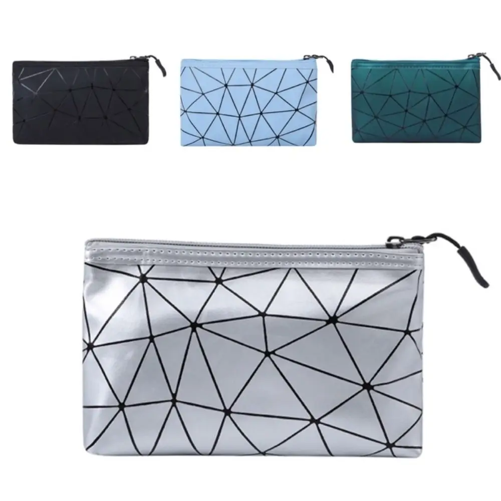 Pu Transparent Three Piece Makeup And Wash Bag Large Capacity