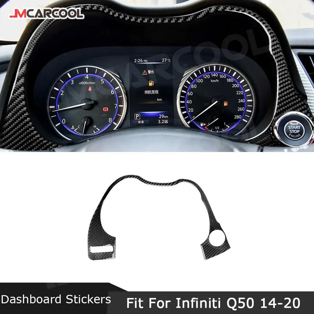 

Carbon Fiber Material Car Interior Dashboard Decoration Stickers for Infiniti Q50 2014-2020 Auto Car Accessorise