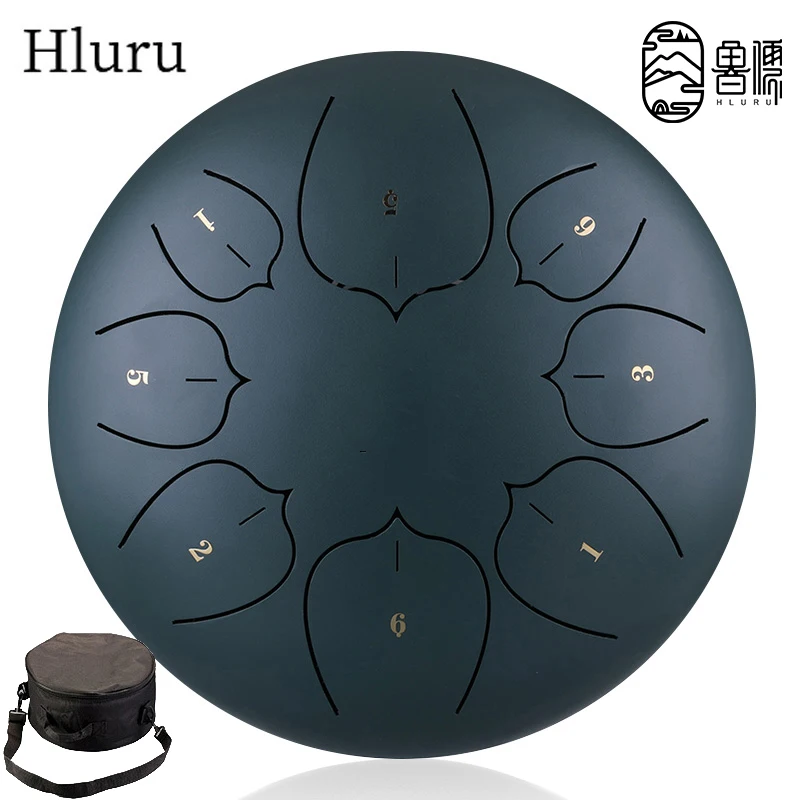 

HLURU Glucophone Steel Tongue Drum 10 Inch 8 Notes C Tone Ethereal Drum Music Drum Yoga Meditation Percussion instrument