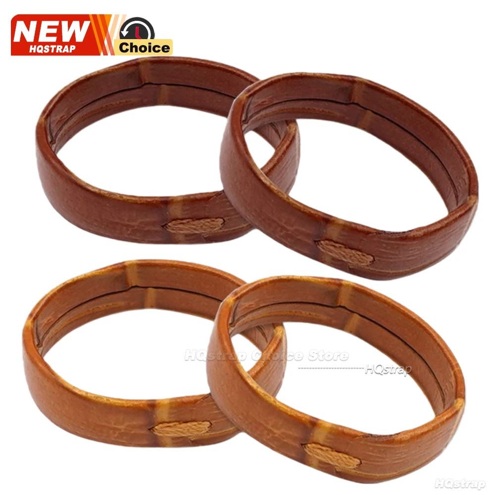 Premium Leather Watchband Keeper Rings - Watch Strap Hoop Loop Buckle Replacement Holder Accessories (2/4/6pcs)