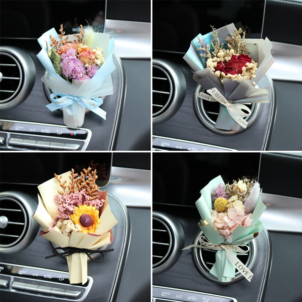Car Air Freshener Flower Automobile Perfume Diffuser Gypsophila Air