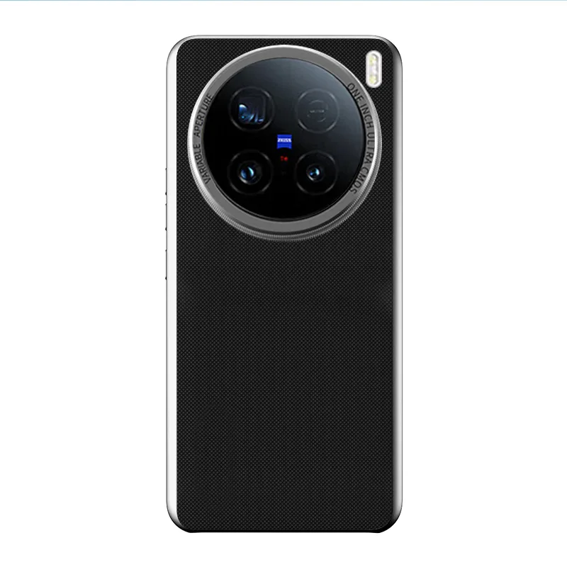 Leather Photography Shockproof Phone Case with Stripe Design
