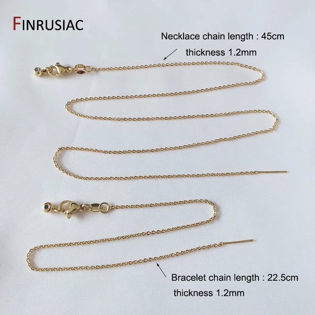 Necklace Chain Jewelry Making Gold Plated