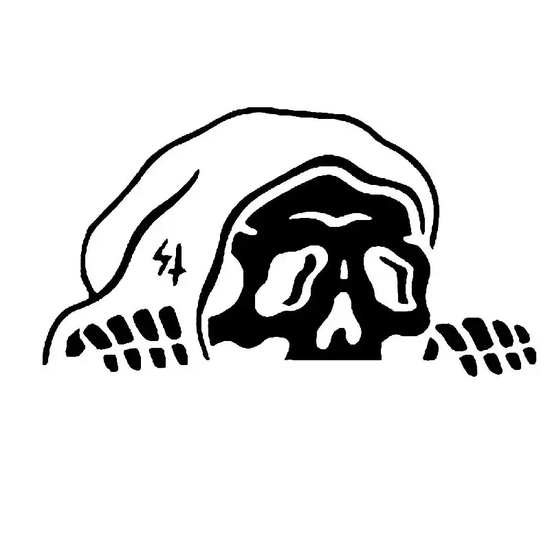 Cartoon SkULL Stickers，funny and cute stickers for Cars, Trucks, Walls, Laptops, Windows, Motorcycles, Bumpers Or Crafts