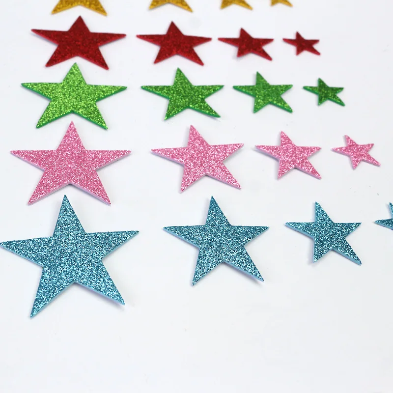 The Teachers' Lounge®  Glitter Foam Stickers - Stars - Silver and Gold