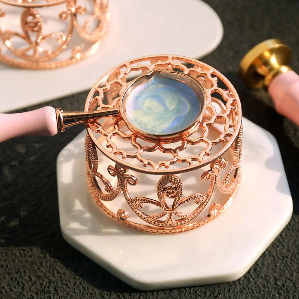 Retro Firework Furnace Birdcage embossment hollowwork seal alloy Fireproof washable gift good for delicate gold mini heating