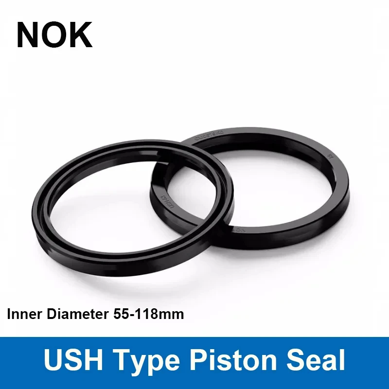 

5Pcs NOK Hydraulic Oil Seal Black NBR Piston Seal Ring USH-55/56/58/60/63/65/67/70/71/75/80/90/95/98/100/106/110/112/115/118mm