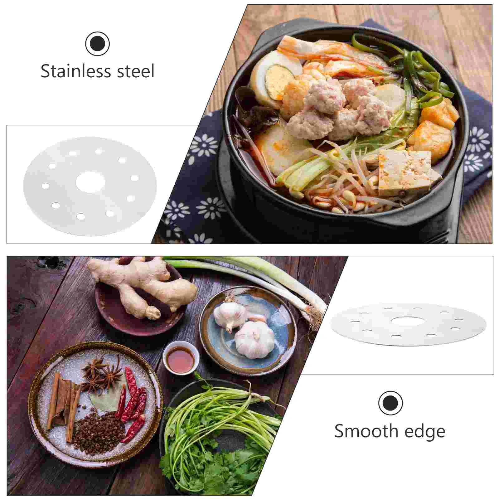 1pc Househol Heat-conducting Strip for Casseroles Kitchen Supply (Silver) Casserole Heat Strip