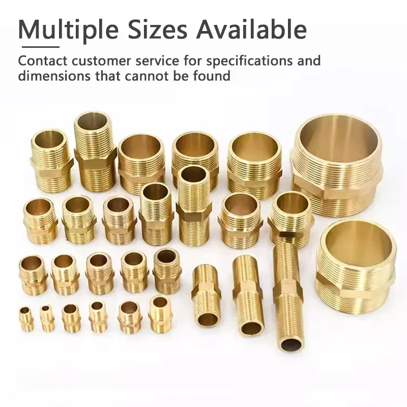 Brass Pipe Hex Nipple Fitting 1/8