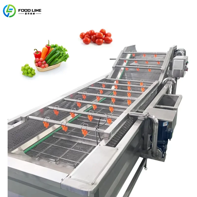 Customized Automatic Commercial Fruit Vegetable Washing Machine Bubble ...