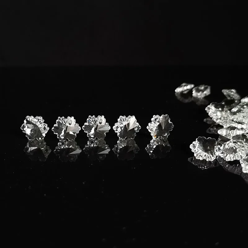 50cm Snow Beads Chain Glass Garland Strand Crystal Prisms Chandelier Parts for sun catcher crystal pendant sun catchers window ornament