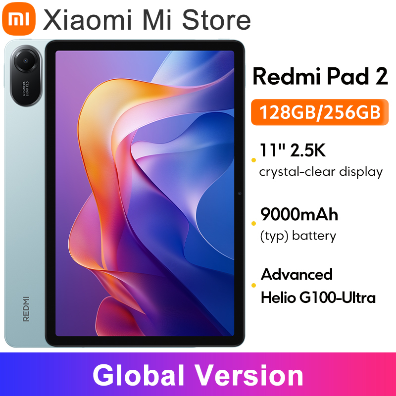 Global version Redmi Pad 2 Advanced Helio G100-Ultra 11" 2.5K crystal-clear display 9000mAh battery 18W fast charging