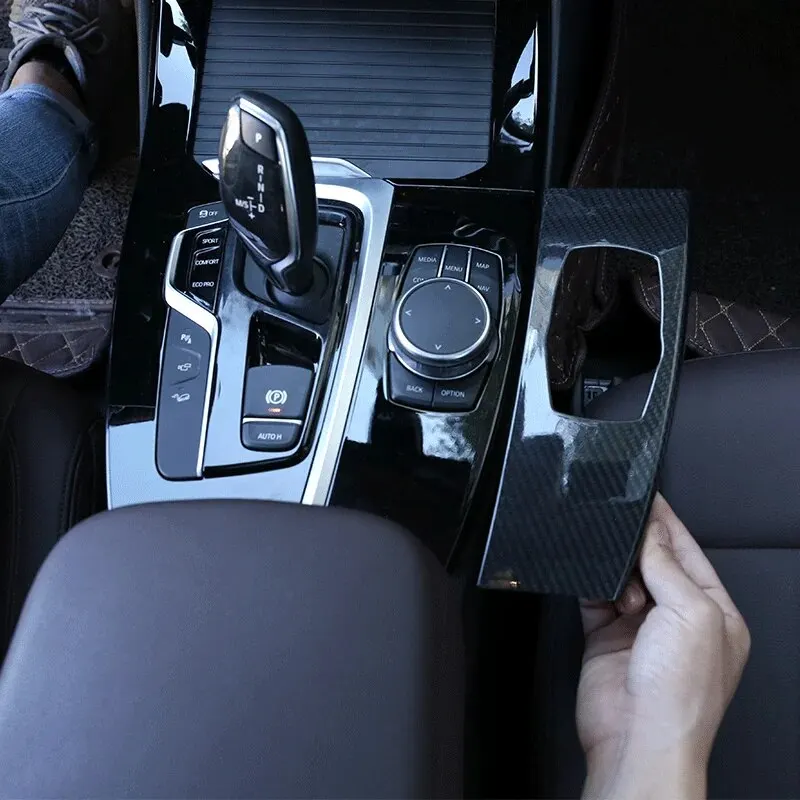 

For BMW X3 G01 X4 G02 2018-2020 Dry Carbon Center Console Multimedia Knob Panel Trim Cover Sticker Car Interior Accessories