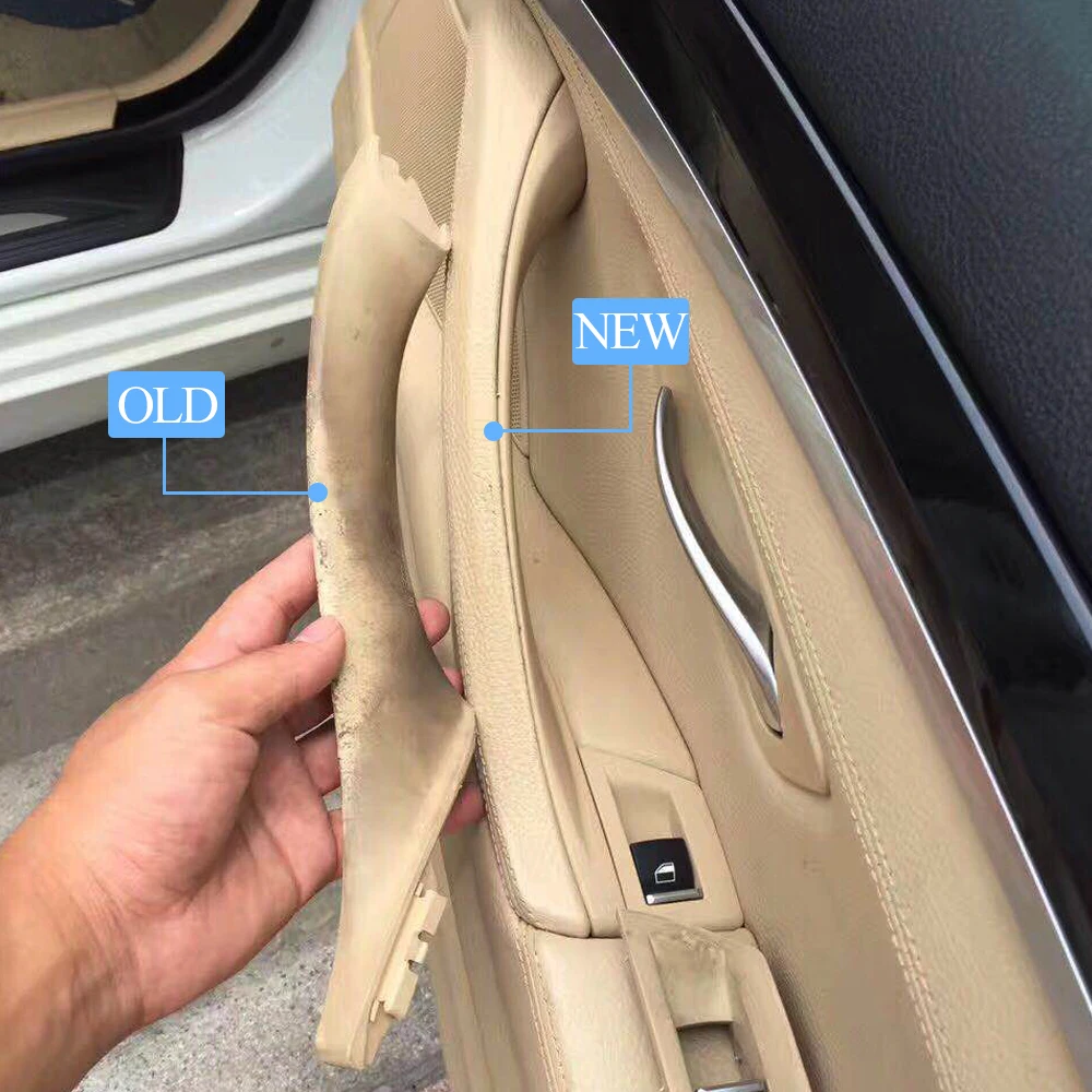 Beige and Black Interior Car Door Handle Pull Trim Cover