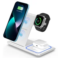 15W fast charging 3-in-1 foldable wireless charger bracket - Image 3