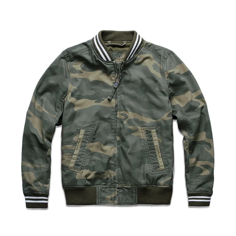 

Men Army Camouflage Jacket Autumn Bomber Windbreaker Pilot Coat Male Military Jackets Cargo Casual Baseball Jacket High Quality