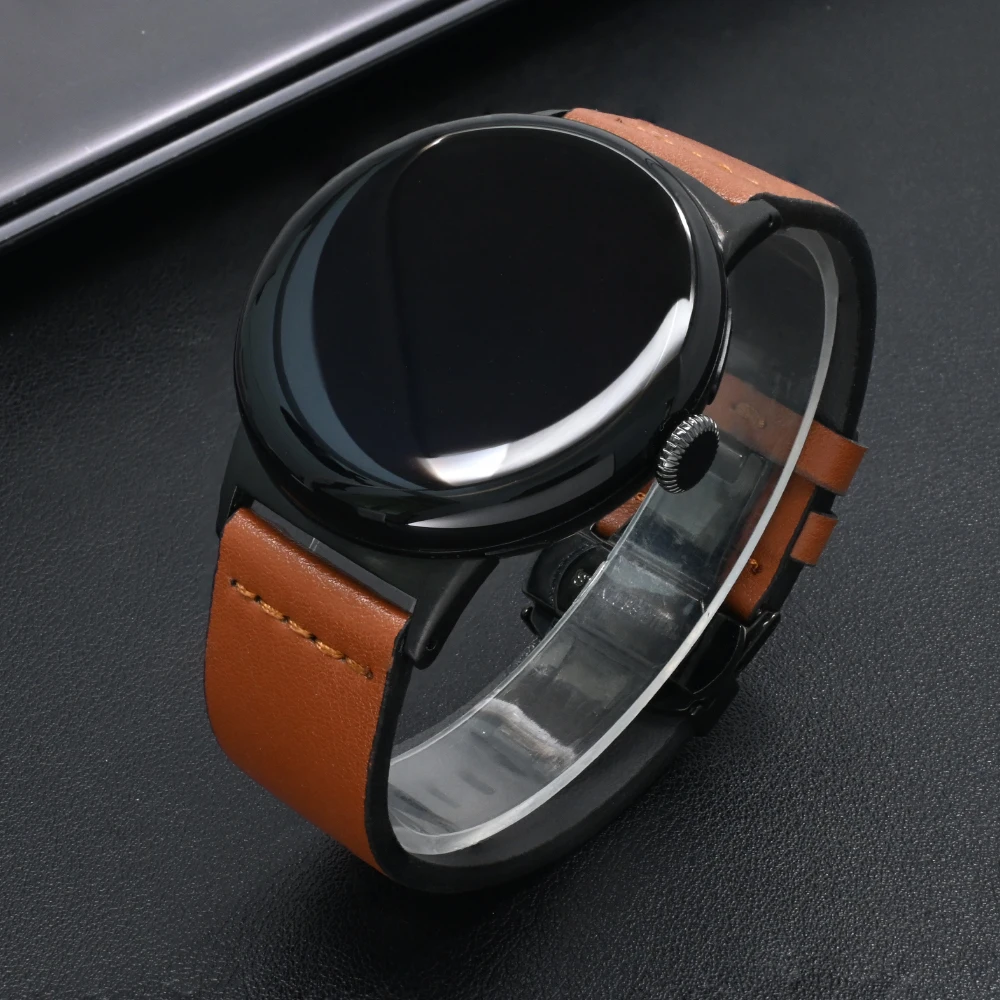 Classic Leather Smartwatch Strap, 45mm/41mm, for Google Pixel Watch Series