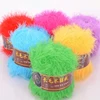 NUBECOM Long Plush Mink Fur Yarn, Weaving Crochet Thread, Handcraft DIY, Sweater, Scarf, Hat, Knitting Wool, Soft Knitted Yarn 2