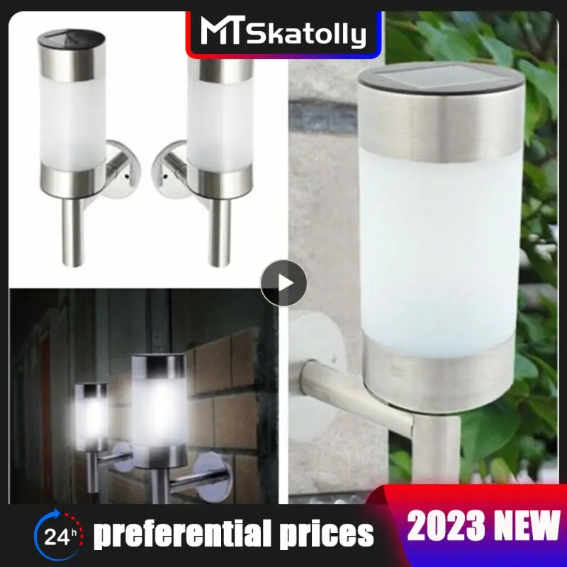 

Наружные Настенные светильники на солнечной батарее, забор из нержавеющей стали для сада и улицы США❤