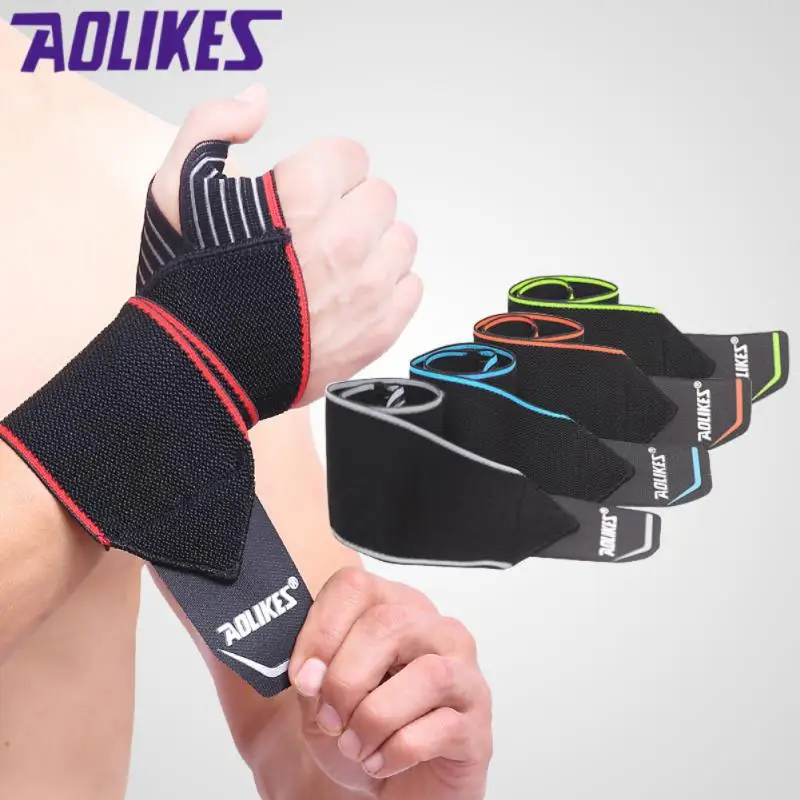 

2 Pcs Wristband Wrist Support Weight Lifting Fitness Training Wrist Brace Support Strap Wrist Wrap Bandage Crossfit Powerlifting