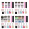 Base Coat Nail Dipping Powder Nail Powder Nail Dipping Powder Set Nail Art Powder Top Base Coat Gel Dust Brush Manicure Tool Set 6
