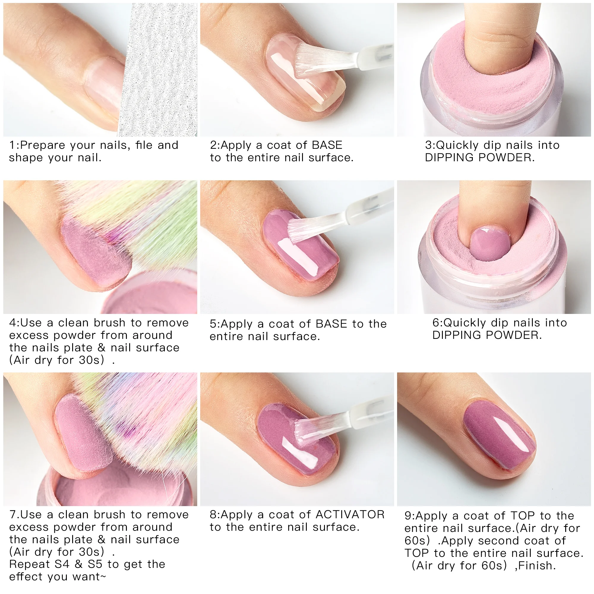 Mtssii 5/10g Dipping Nail Powder Gradient French Nails Nude Pink