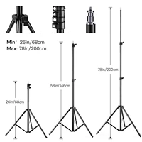 Andoer Studio Photography Light kit Softbox Lighting Set with 85W 2800K-5700K Bi-color Temperature LED Light * 1 + 50x70cm Softb - Image 6