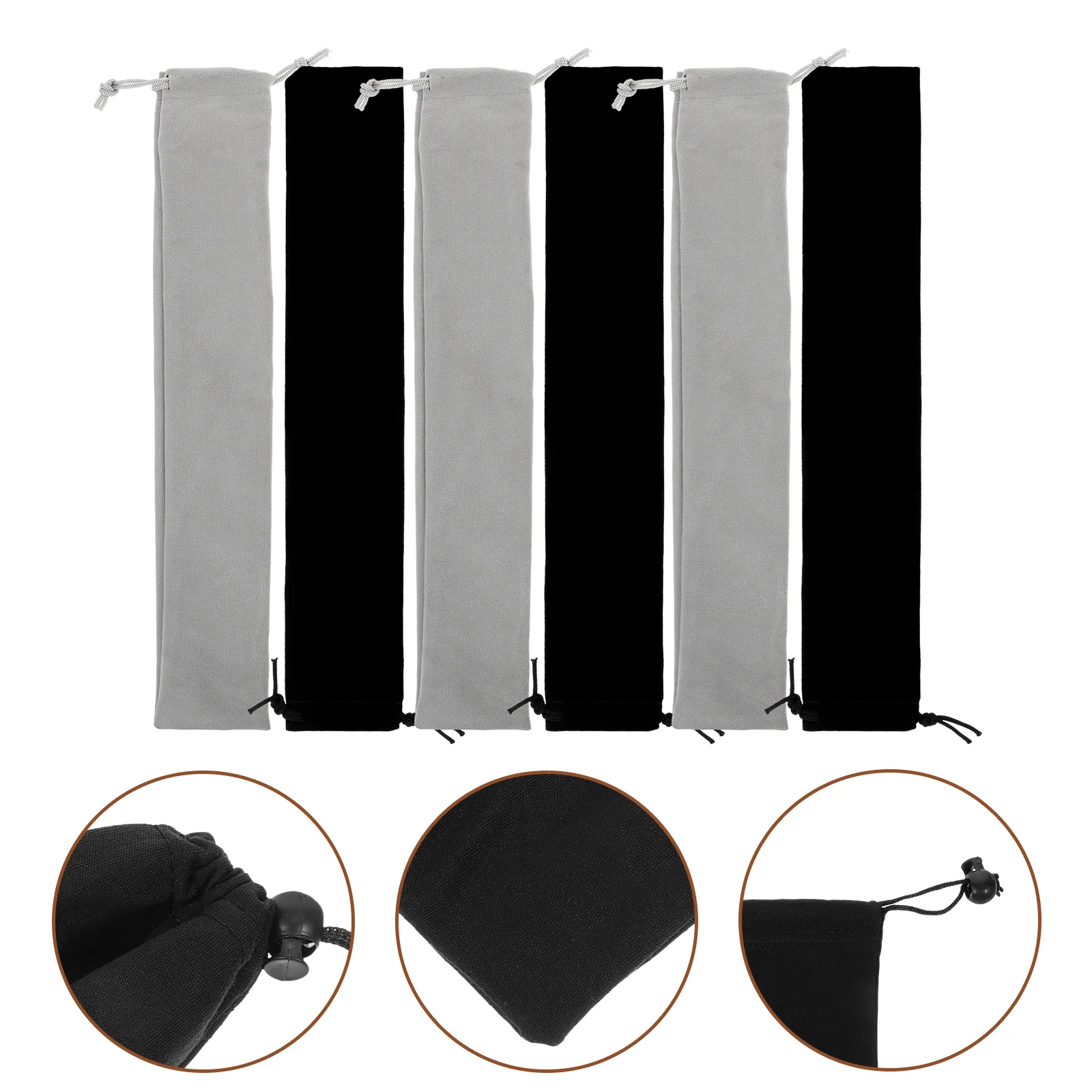 6 Pcs Flute Bag Soprano Recorder Pouch Drawstring Clarinet ganizer Musical Instruments Storage Wind Instrument Carrying Pouch