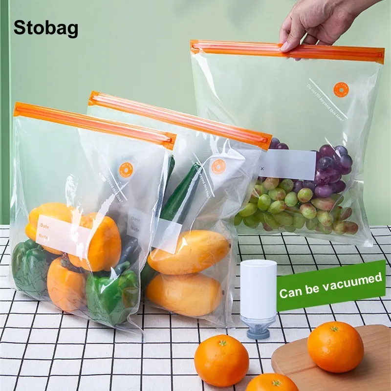 

StoBag 10pcs Transparent Food Vacuum Packaging Bags Sealed Plastic Dried Fruit Storage Clear Pouches Keep Fresh Frozen Household