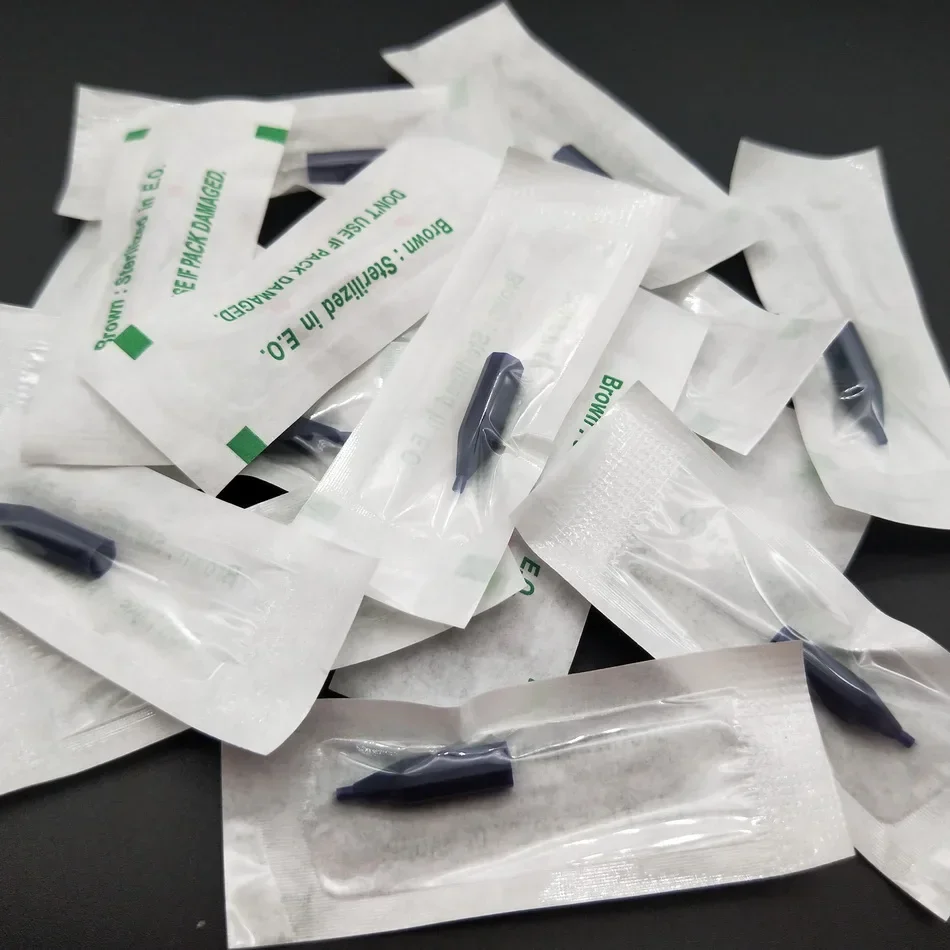 50pcs Individually Packaged Generic Hex Needle Caps 1R/2R/3R For Permanent Makeup Taiwan Sunshine/Gaintsun Tattoo Machine