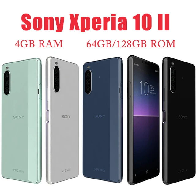 Sony Xperia 10 II XQ-AU51 XQ-AU52 4G Unlocked Cell Phone 6.0'' 4GB RAM  64GB/128GB ROM NFC GPS Android Original Bar Smartphone