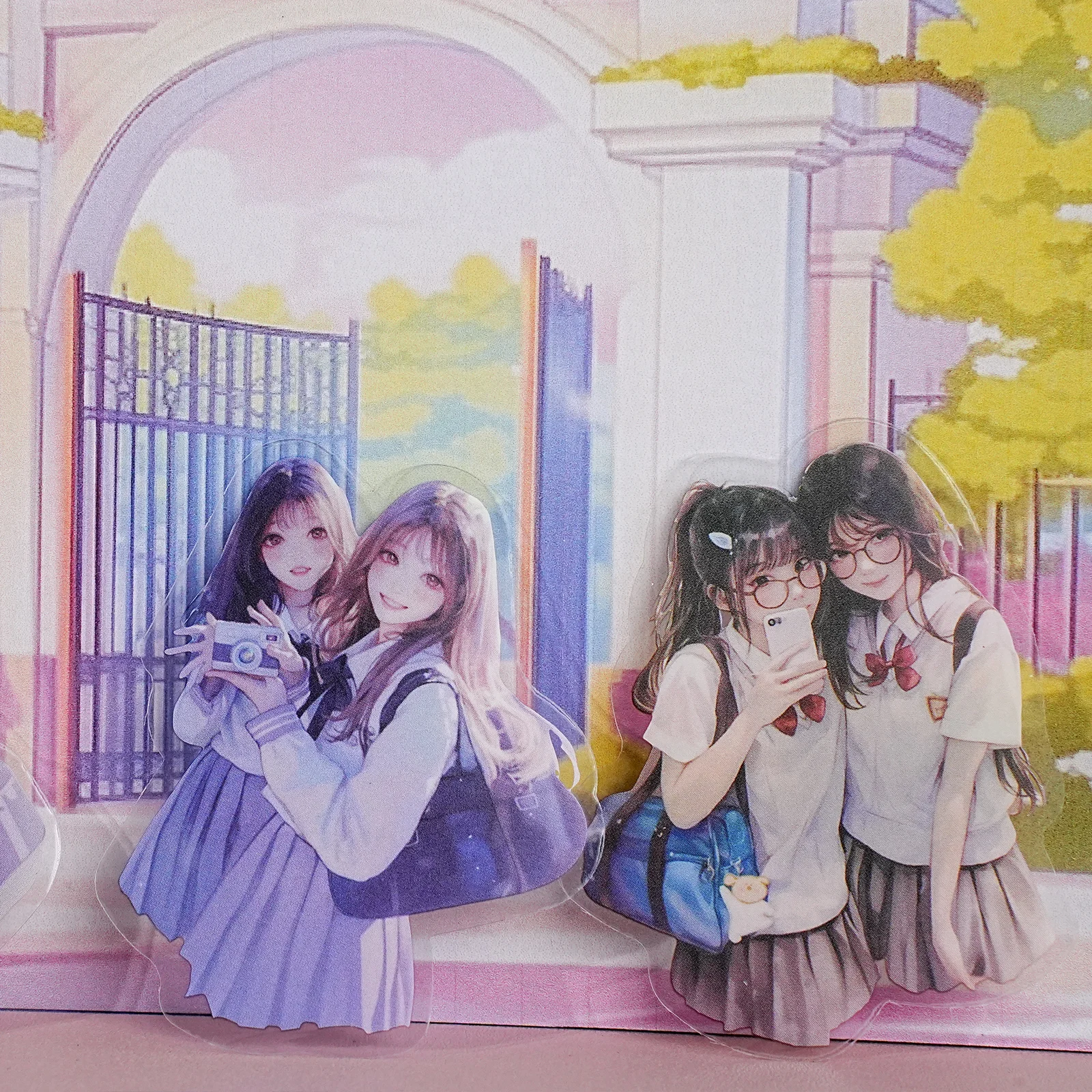에토리 라이프 15개 스티커, 어디든 함께하는 보라색 인스 스타일 소녀 캐릭터 풍경 애완동물 스티커, 노트북, 휴대폰 케이스, 여행 가방, 사진 앨범, 스크랩북, 학생 문구류, 소녀 스티커, 어린이 스티커 장