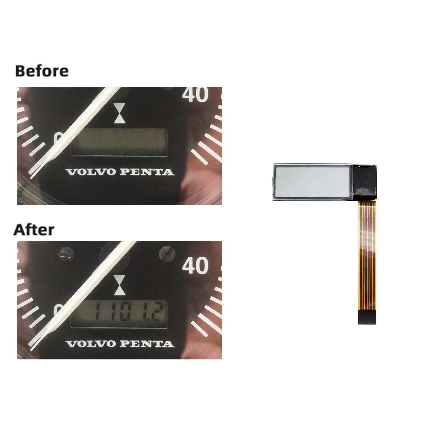 LCD Display for VDO Tachometer in Various Vehicles